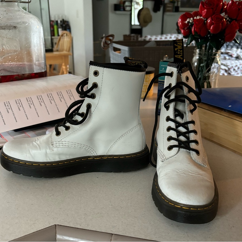Size 7 white Dr. Martens